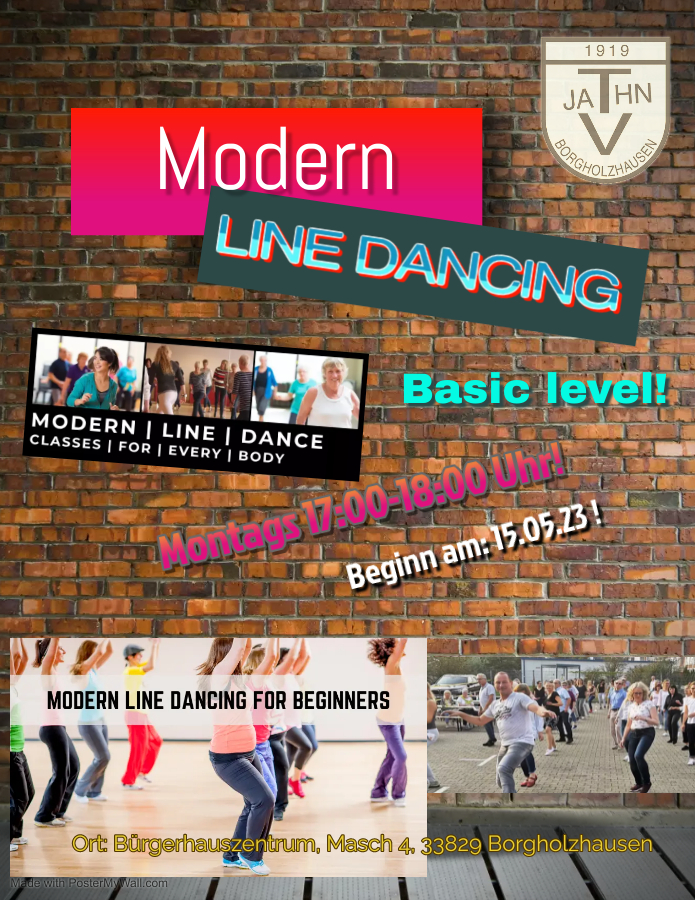 modern line dancing flyer